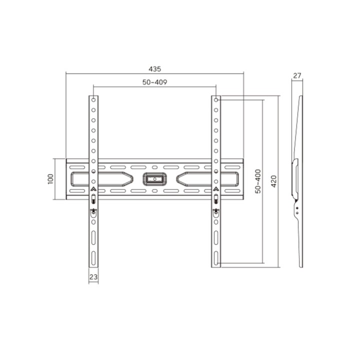 Кронштейн Brateck KL36-44F для ТВ и мониторов, 32"-75"