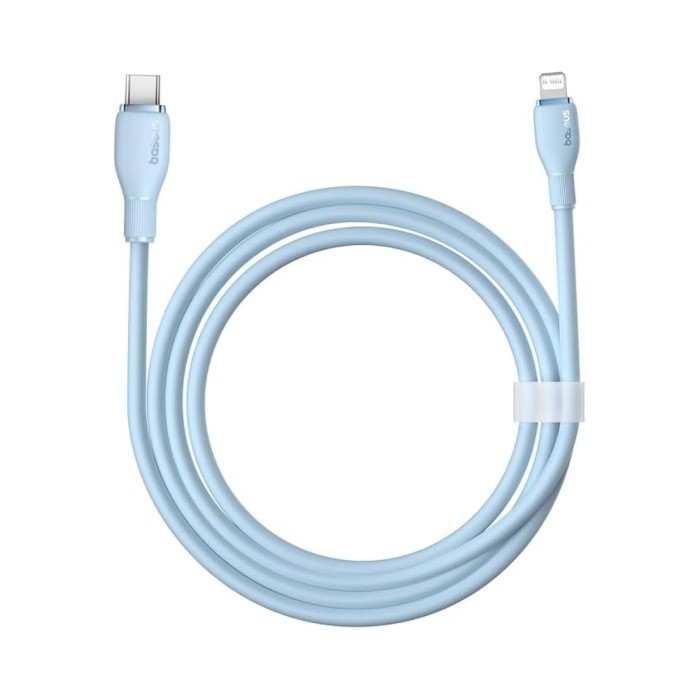 Интерфейсный кабель Baseus Pudding Type-C to iP 20W 2m Blue (P10355701311-B2)