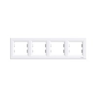 Рамка горизонтальная SE EPH5800421 Asfora 4 постовая белый