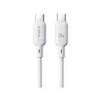 Интерфейсный кабель Baseus Silky Type-C to Type-C 100W 1m White(P10377704213-00)