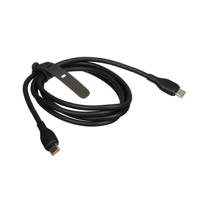 Интерфейсный кабель Baseus Pudding Type-C to Type-C 100W 1.2m Black (P10355702111-B1)