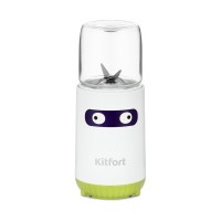 Стационарный блендер Kitfort Shake & Take KT-3033-2 "2 в 1" бело-салатовый