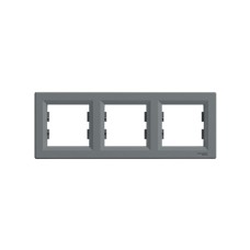 Рамка горизонтальная SE EPH5800362 Asfora 3 постовая сталь
