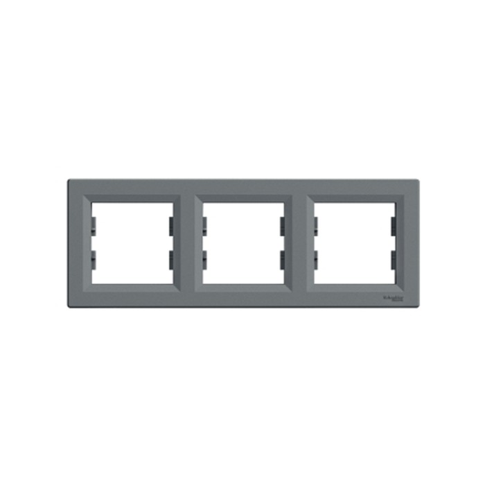 Рамка горизонтальная SE EPH5800362 Asfora 3 постовая сталь