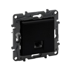 Информационная розетка одинарная Niloe Step RJ45 Кат.5e UTP Чёрный new