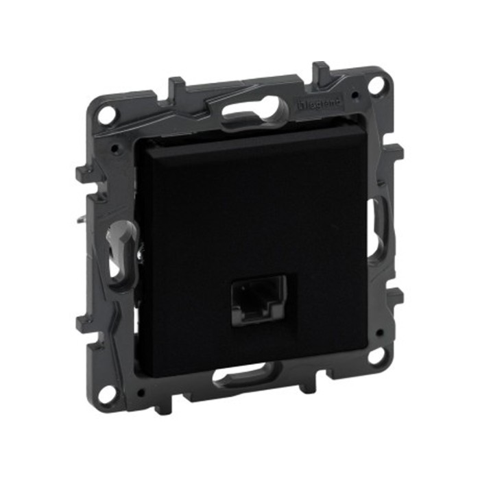 Информационная розетка одинарная Niloe Step RJ45 Кат.5e UTP Чёрный new