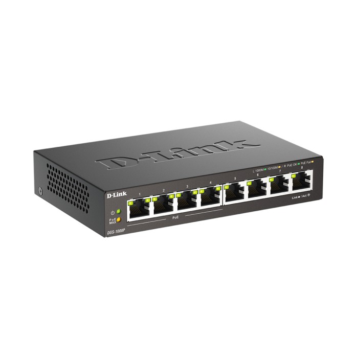 Коммутатор D-Link DGS-1008P/F3A