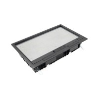 Лючок напольный c изменяемой глубиной DKC 88316 16 модулей Чёрный