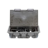Лючок напольный c изменяемой глубиной DKC 88316 16 модулей Чёрный