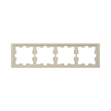 Рамка MERTEN MTN4040-6533 D-Life 4 постовая сахара