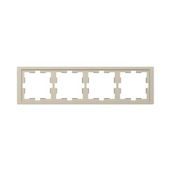 Рамка MERTEN MTN4040-6533 D-Life 4 постовая сахара