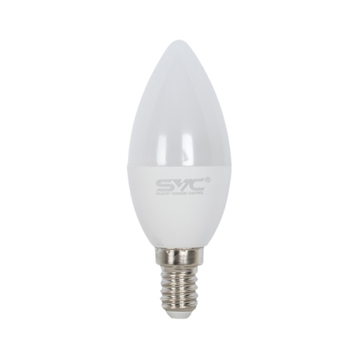Лампа светодиодная SVC LED C35-7W-E14-6500K Свеча Холодный