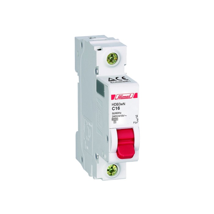 Автоматический выключатель Himel HDB3w 1Р 10А х-ка B 4,5кА
