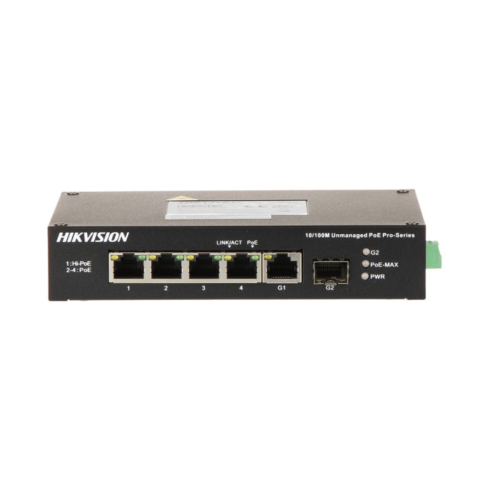 Коммутатор Hikvision DS-3T0306HP/No Power unit