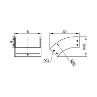 Угол CD 45 вертикальный внешний 45° DKC 100x80 в комплекте