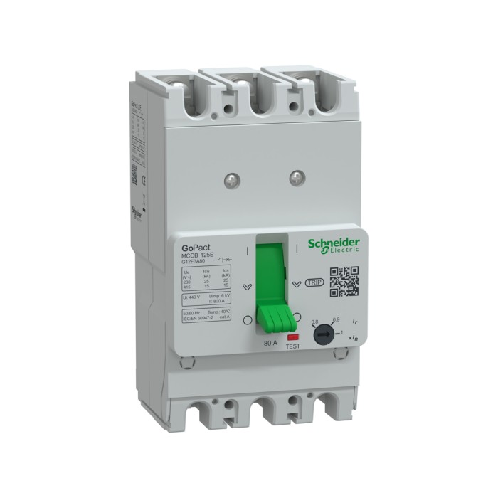 Автоматический выключатель SE G12E3A80 GoPacT 3P 80A 15kA