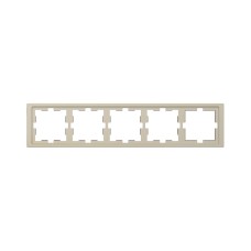 Рамка MERTEN MTN4050-6533 D-Life 5 постовая сахара
