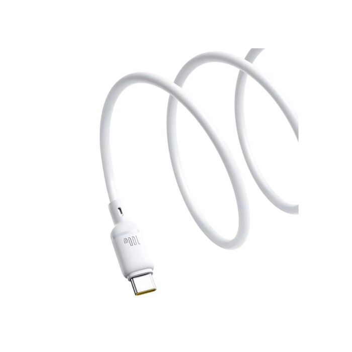 Интерфейсный кабель Baseus Silky Series USB to Type-C 100W 2m White (P10377703213-01)