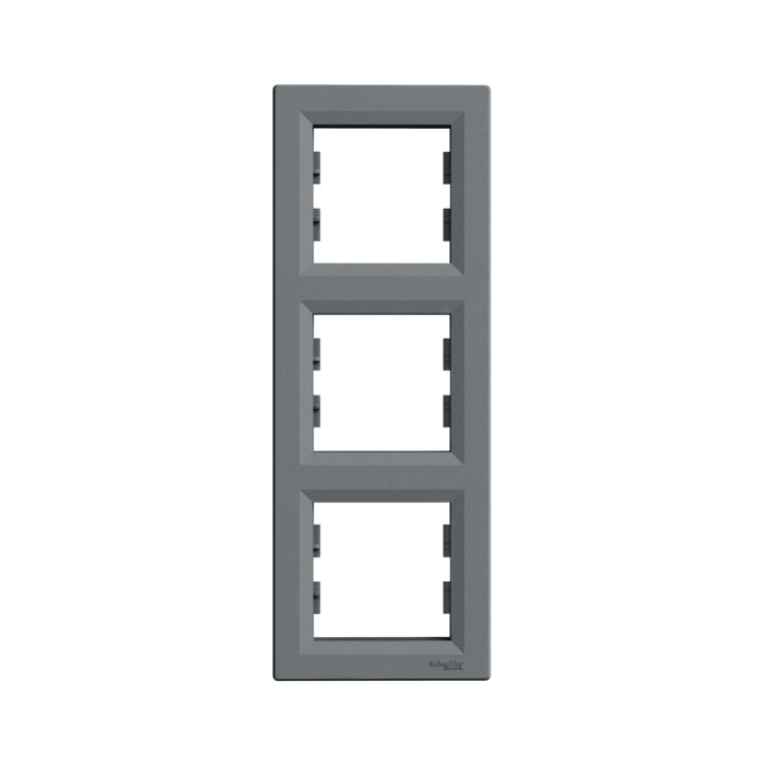 Рамка вертикальная SE EPH5810362 Asfora 3 постовая сталь