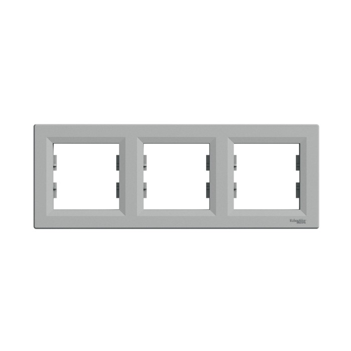 Рамка горизонтальная SE EPH5800361 Asfora 3 постовая алюминий