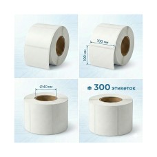 Термоэтикетки в рулоне Europrint EPLE-100.100.300.40 (2 рулона)