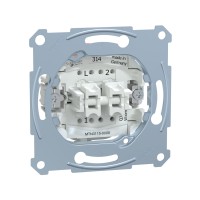 Переключатель мех-м MERTEN MTN3115-0000 D-Life 2 клавишный