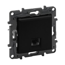 Информационная розетка одинарная Niloe Step RJ45 Кат.6 UTP Чёрный