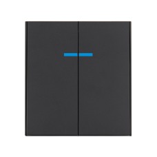 Выключатель 2 клавишный LED Inovao Чёрный