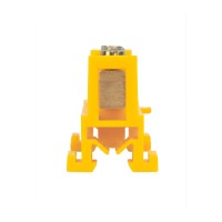 Шина заземления Deluxe PE-0609F 7 групп жёлтая