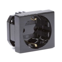 Розетка силовая серии Viva DKC 45205 2Р+Е со шторками черная