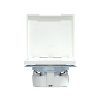 Розетка MERTEN MTN2314-6035 D-Life 16А с з/к с крышкой IP44 белый лотос