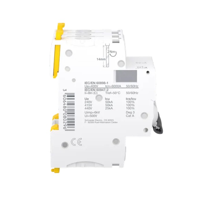 Автоматический выключатель SE A9F74304 Acti9 iC60N 3P 4A C 6kA