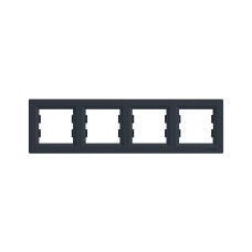 Рамка горизонтальная SE EPH5800471 Asfora 4 постовая антрацит