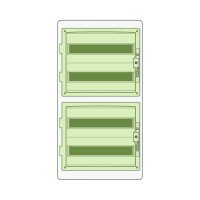 Пылевлагозащищенный щит SE Kaedra 4x18 модулей IP65