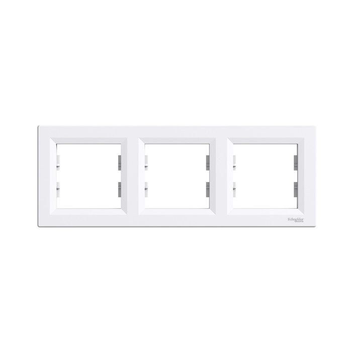 Рамка горизонтальная SE EPH5800321 Asfora 3 постовая белый