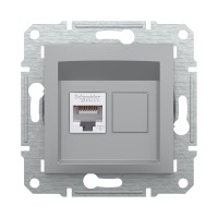 Розетка компьютерная SE EPH4700161 Asfora RJ45 кат.6e механизм алюминий
