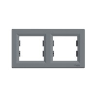 Рамка горизонтальная SE EPH5800262 Asfora 2 постовая сталь