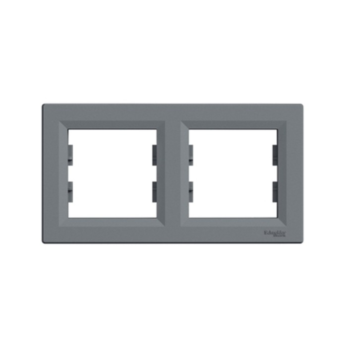 Рамка горизонтальная SE EPH5800262 Asfora 2 постовая сталь