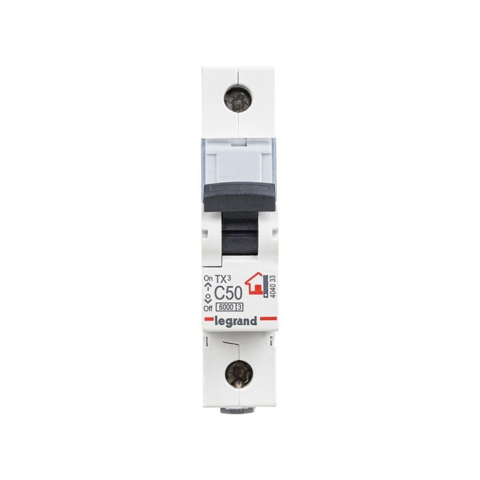 Автоматический выключатель Legrand 404033 1П C50A TX3 6000 6kA