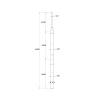 Молниеприемная мачта 5 м DKC NL5000 Нержавеющая сталь V2A (AISI304)