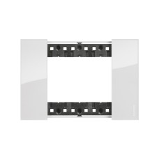 Рамка декоративная Bticino KA4803DW Living Now 3 модуля "Лед"