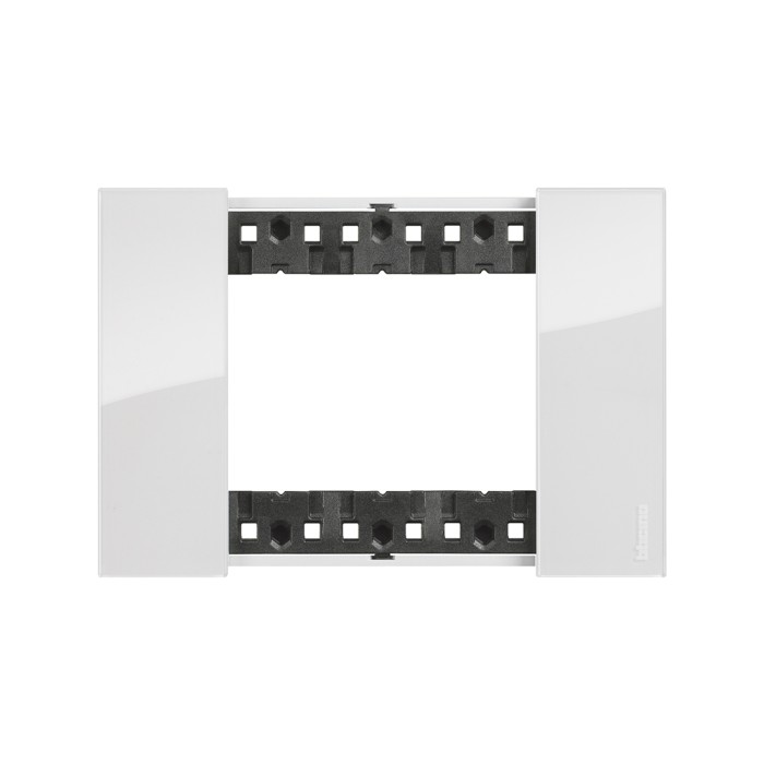Рамка декоративная Bticino KA4803DW Living Now 3 модуля "Лед"