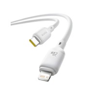 Интерфейсный кабель Baseus Silky Type-C to iP 20W 2m White (P10377700213-01)