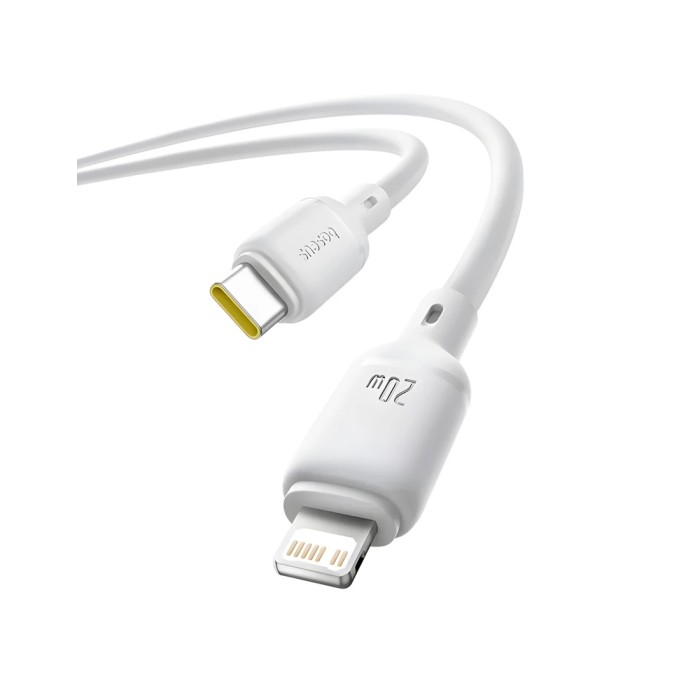 Интерфейсный кабель Baseus Silky Type-C to iP 20W 2m White (P10377700213-01)
