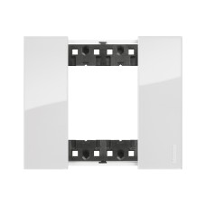 Рамка декоративная Bticino KA4802DW Living Now 2 модуля "Лед"