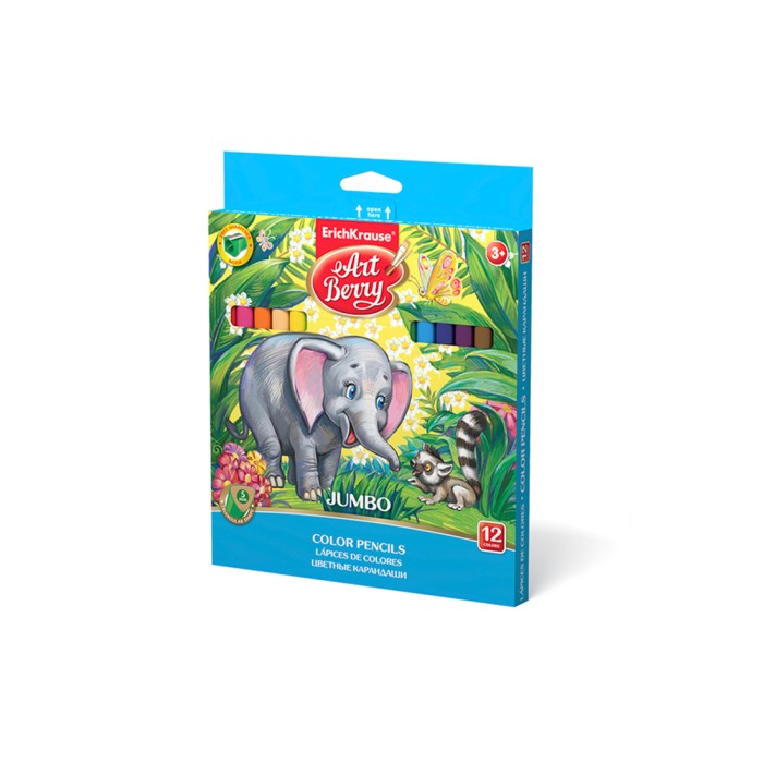 Цветные карандаши ArtBerry Jumbo 12 цв.