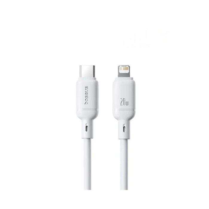 Интерфейсный кабель Baseus Silky Type-C to iP 20W 2m White (P10377700213-01)