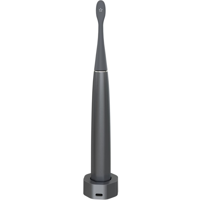 Wireless Tooth Brush, Grey, 3 Brush Heads, 1400mAh, Function: Soft, Clean, Massage, White, Sweep