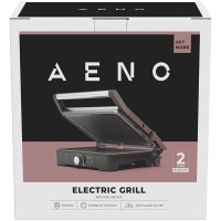 AENO Electric Grill EG2: 2000W, Temperature regulation, Max opening angle -180°, Plate size 290*234mm