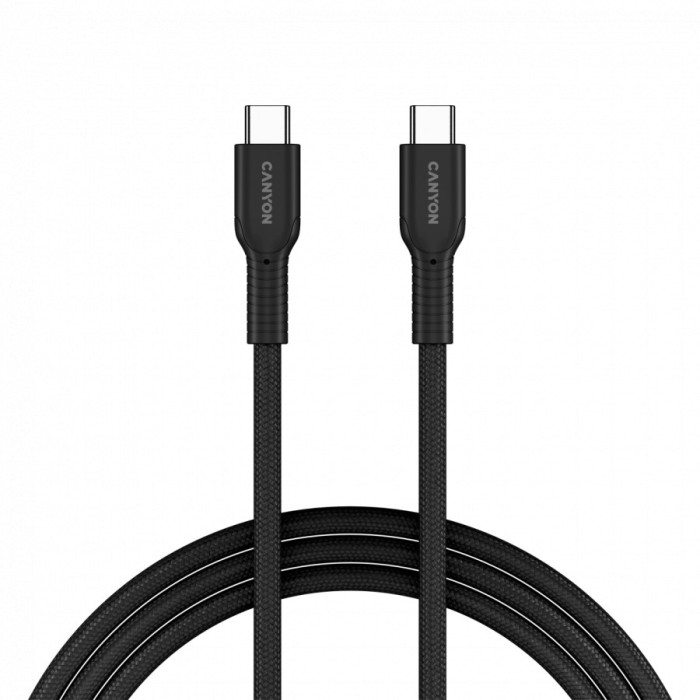 CANYON cable OnWire 60CL C-C 60W COLOR Braided 1m Black